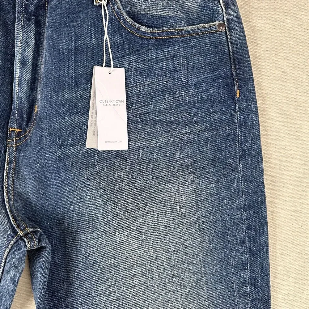 Outerknown Dune High Rise Slim‎ Fit Jeans Women’s 31 Blue Denim Stretch Pants
